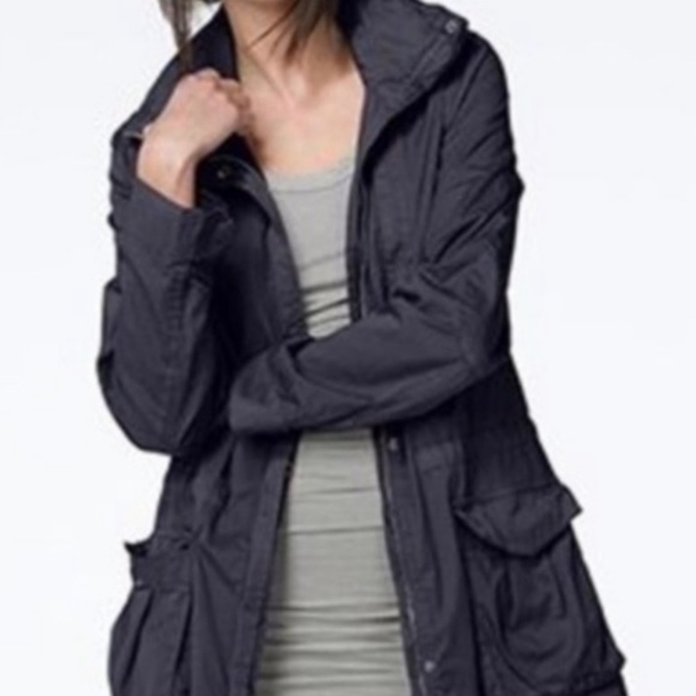 James Perse Charcoal Yosemite Hooded Parka Utility Jacket - Picture 5 of 11